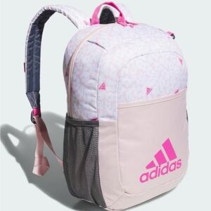 Adidas Kids Light Pink and Gray Backpack